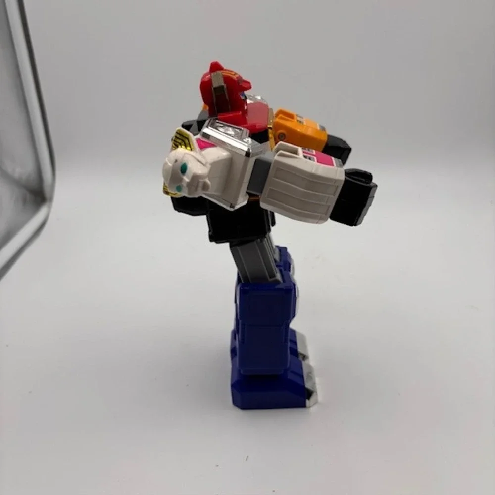 Vintage Mighty Morph Power Ranger Megazord Toy Red Blue Yellow White Black Robot